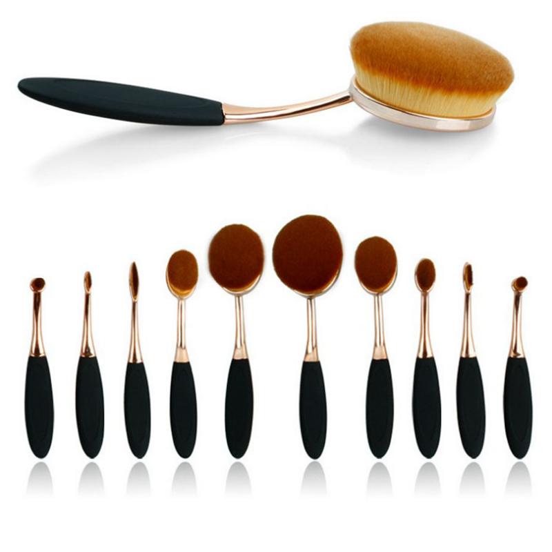 Beauty Experts Set of 10 Oval Beauty Brushes